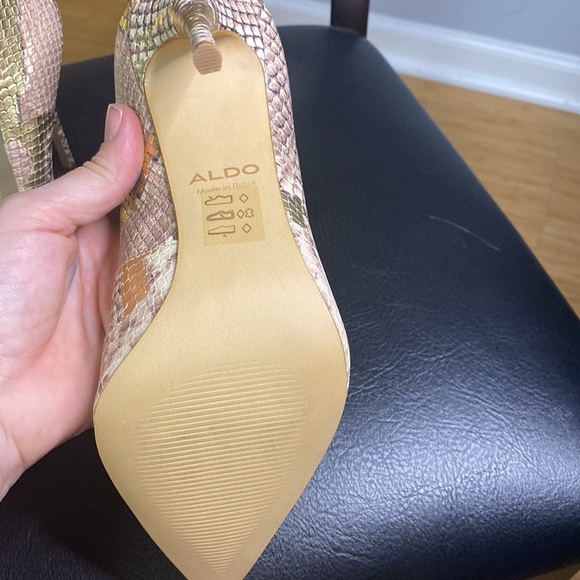 *ALDO* metallic stiletto snakeskin print heels 👠 NWOT - Picture 7 of 9